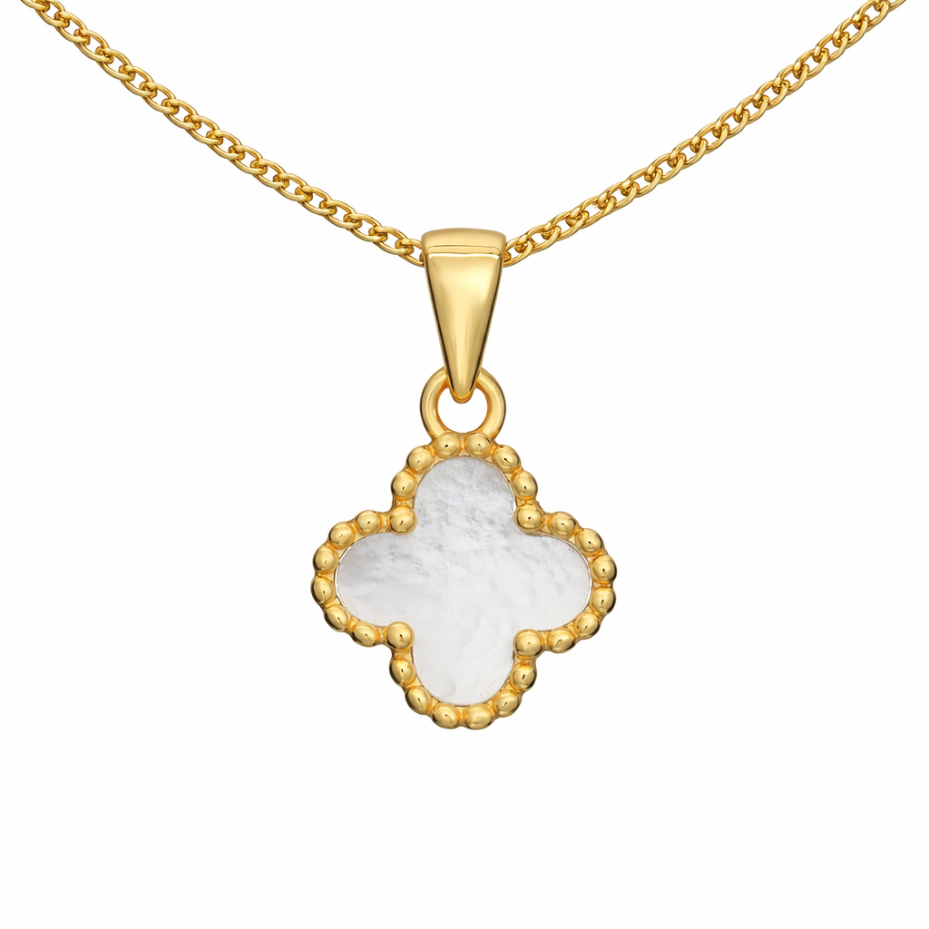 Mother Of Pearl Clover Necklace