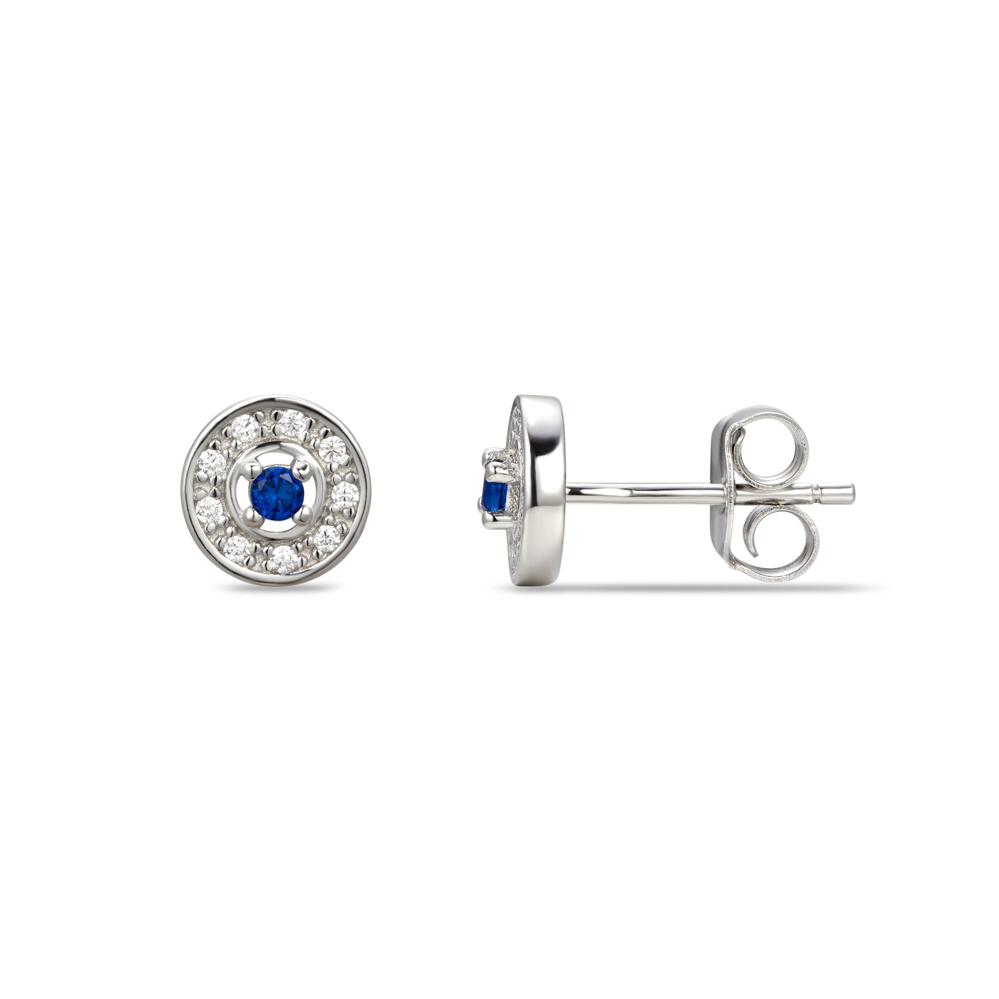 September Cubic Zirconia Birthstone Stud Earrings