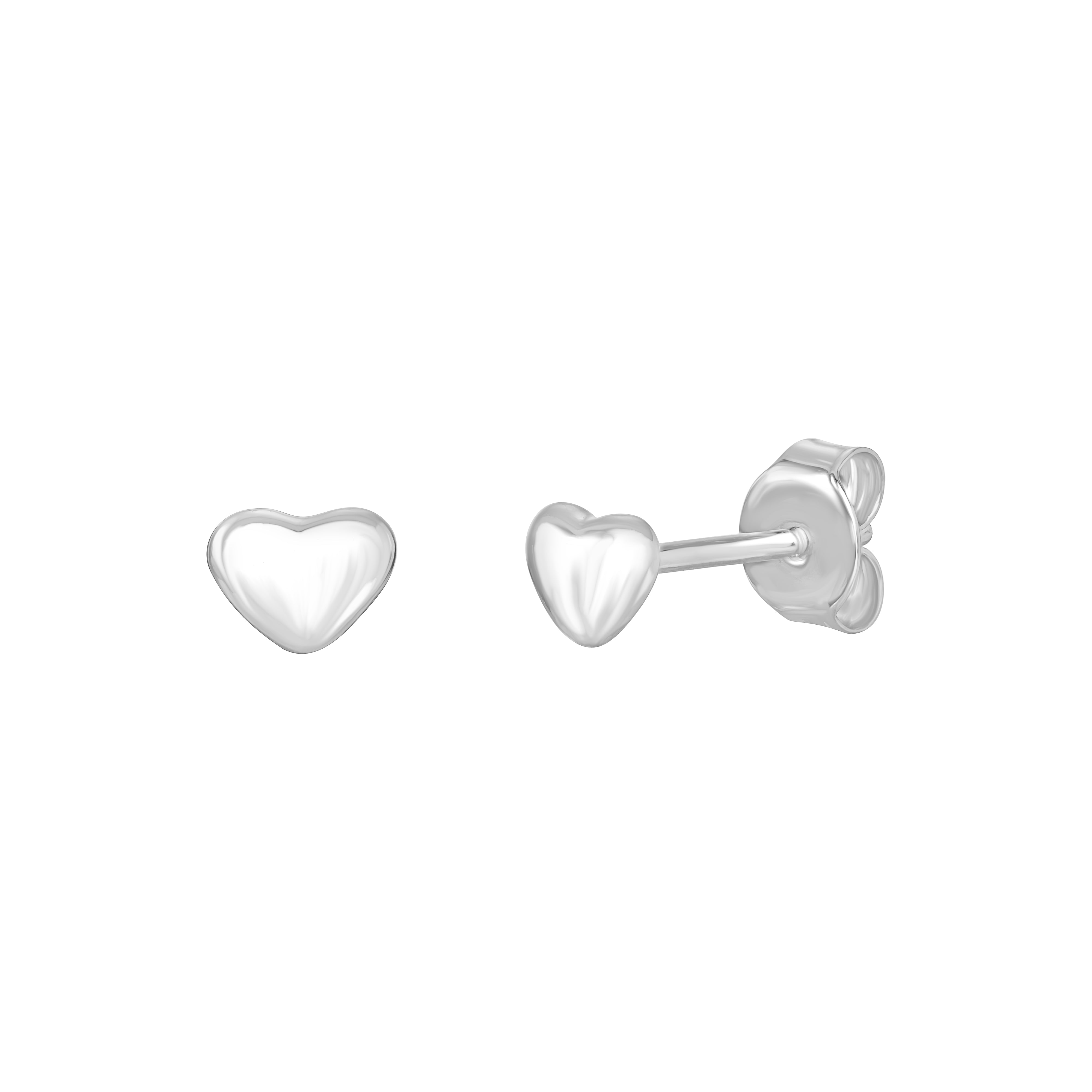 Dainty Silver Heart Studs