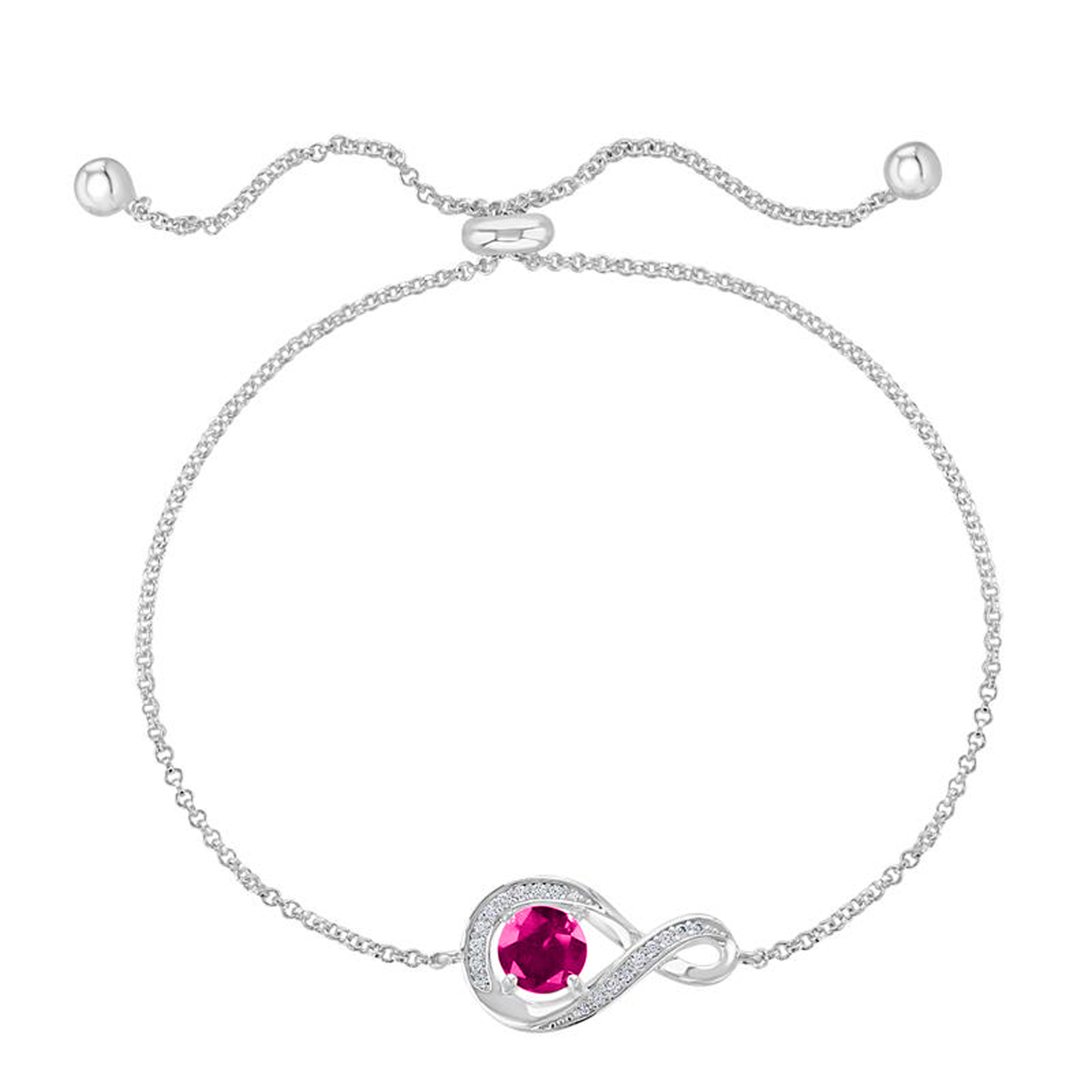 July Birthstone Infinity Bolo Bracelet