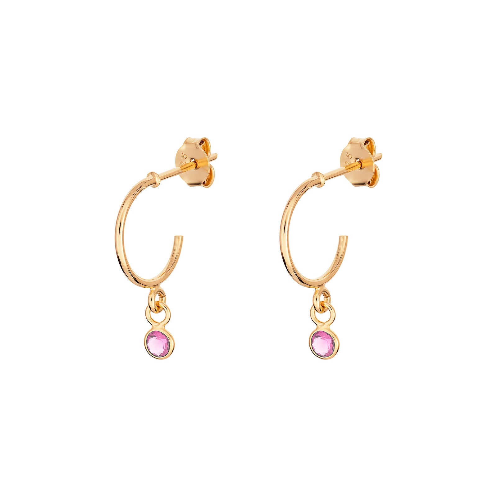 October Birthstone Hoop Earrings