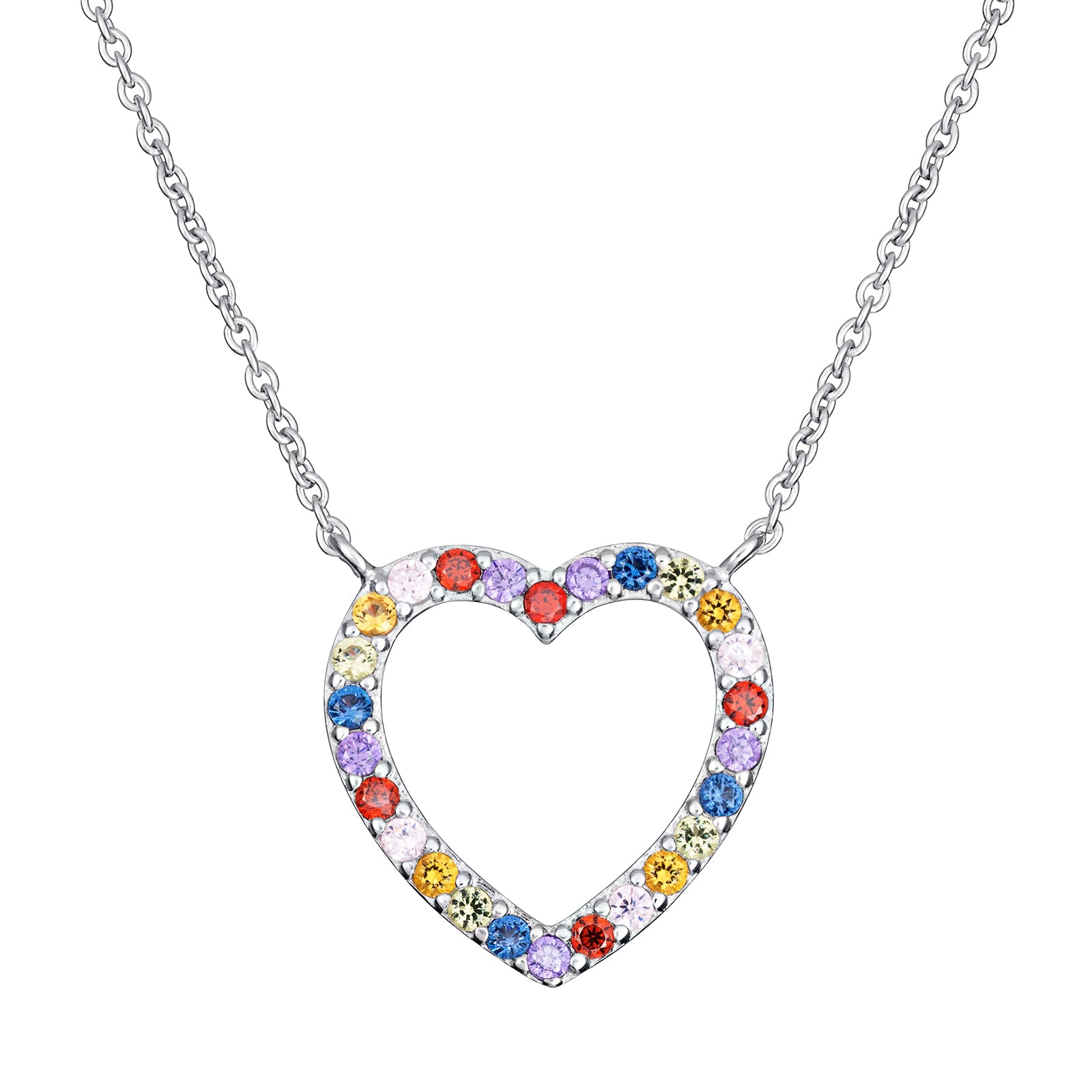 Rainbow Heart Necklace