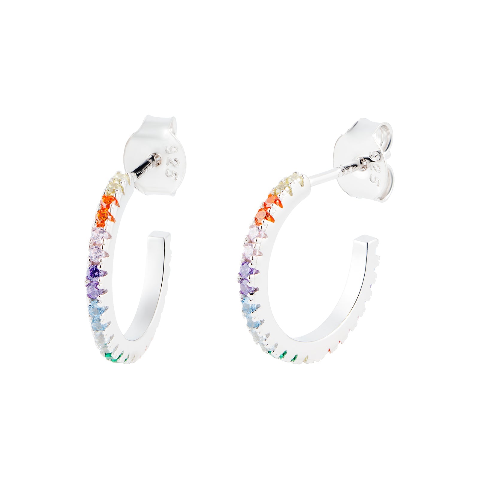 Rainbow Hoop Earrings