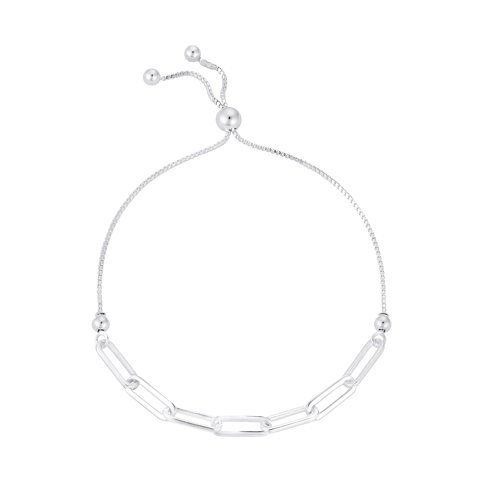 Paperclip Link Bolo Bracelet