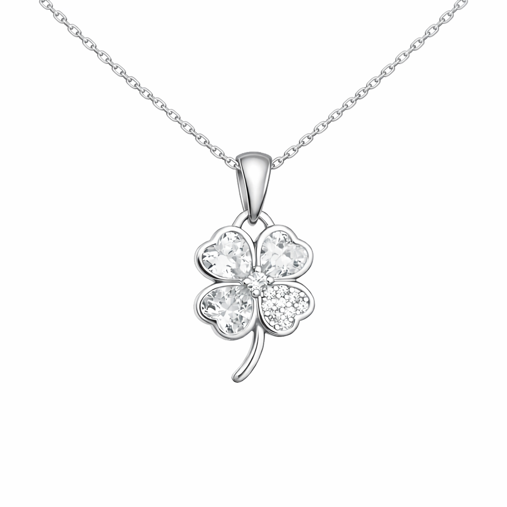 Clover Cubic Zirconia Pendant Necklace