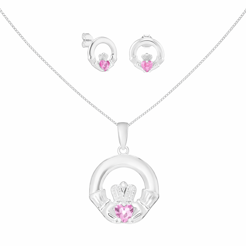 October Birthstone Claddagh Jewellery Set
