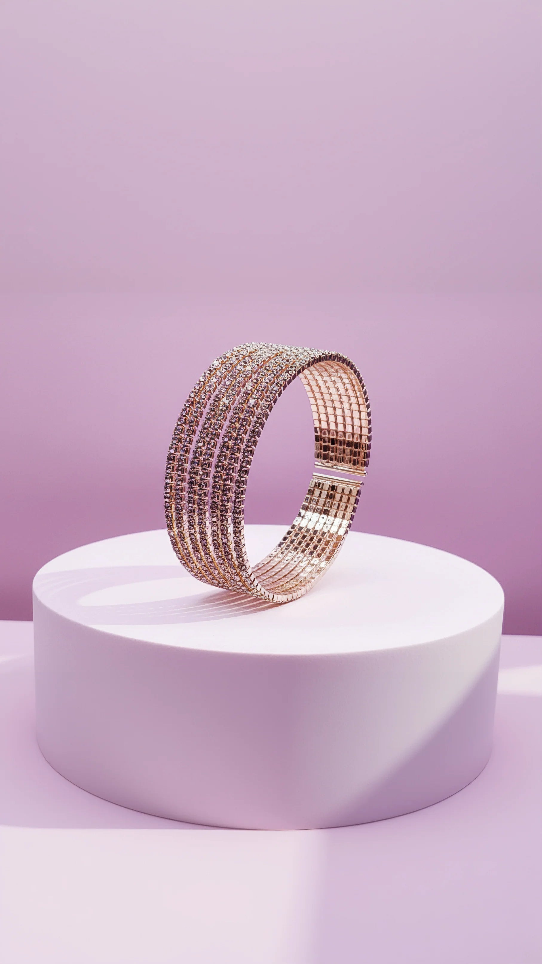 Stretchy Layered Crystal Cuff