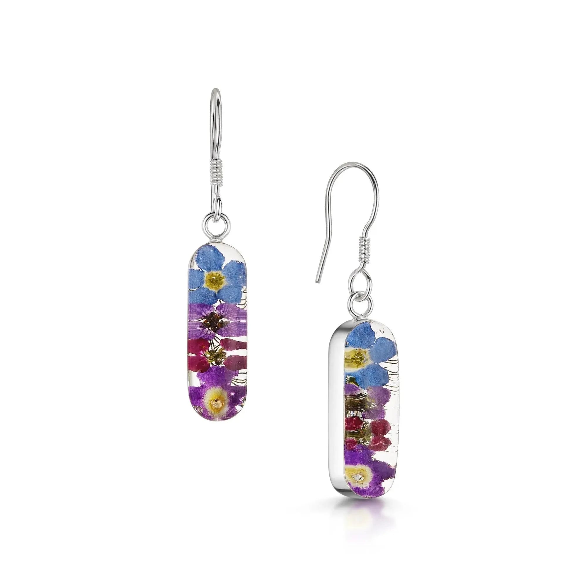 Purple Haze Drop Earrings Leela Vertical Bar